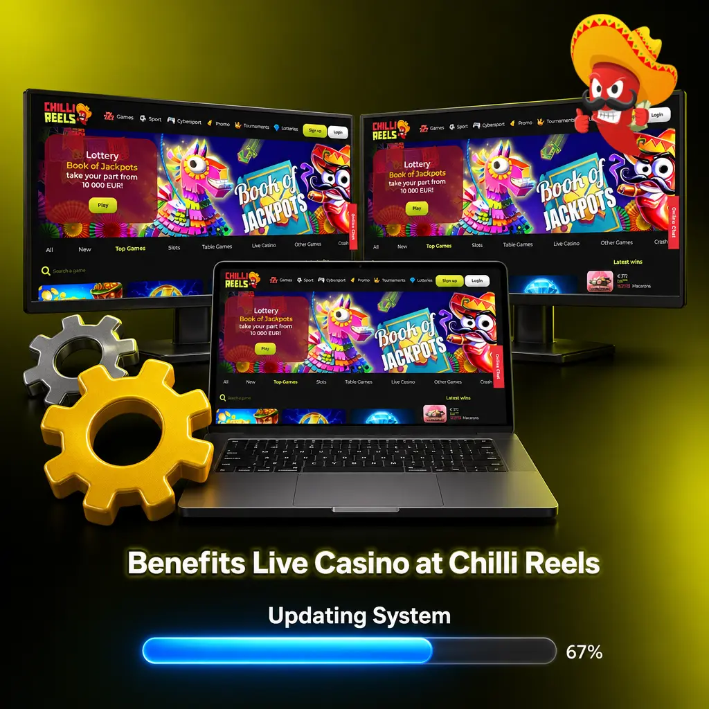 Live dealer casino at Chilli Reels with HD streams, real croupiers, VIP tables, and mobile-optimised gameplay