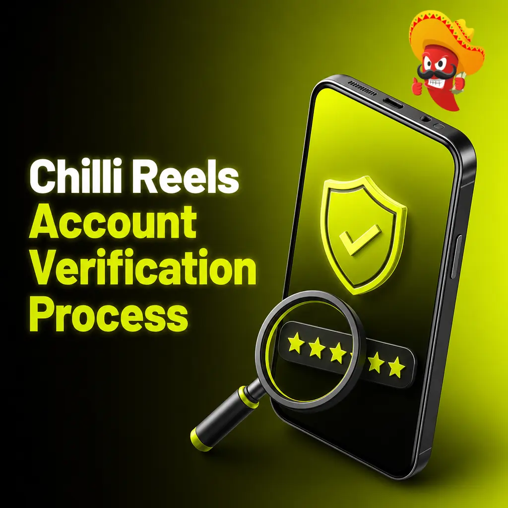 Chilli Reels account verification process showing four steps to confirm identity and address for UK gambling compliance