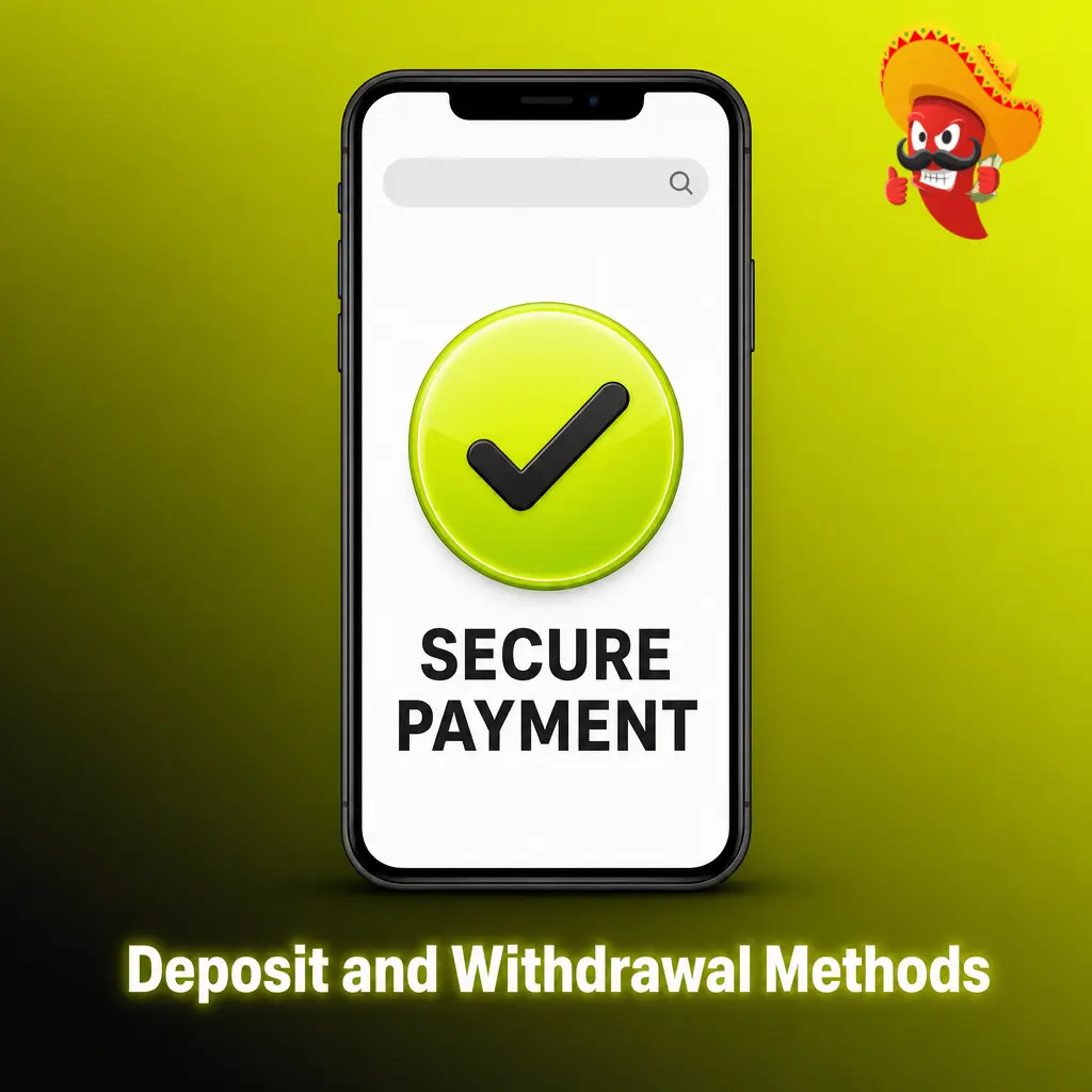 Chilli Reels deposit and withdrawal methods including VISA, Mastercard, PayPal, Skrill, Neteller, Bitcoin and Ethereum