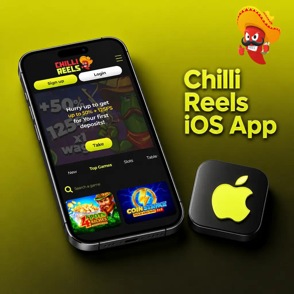Chilli Reels iOS app interface on iPhone and iPad, optimised for touch navigation with fast access to all betting markets.