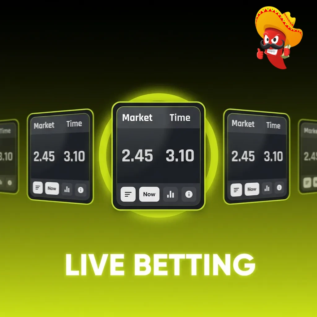 Live betting interface showing real-time odds and in-play wagering options for football, tennis, basketball, and cricket.