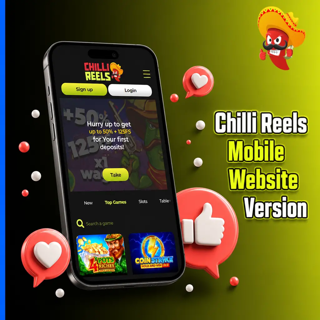 Chilli Reels mobile-optimised website displayed on smartphones and tablets for betting and casino gaming