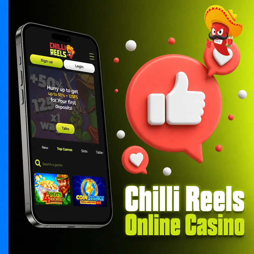 Chilli Reels online casino featuring 3,000+ slots, table games, crash games, and progressive jackpots in the UK
