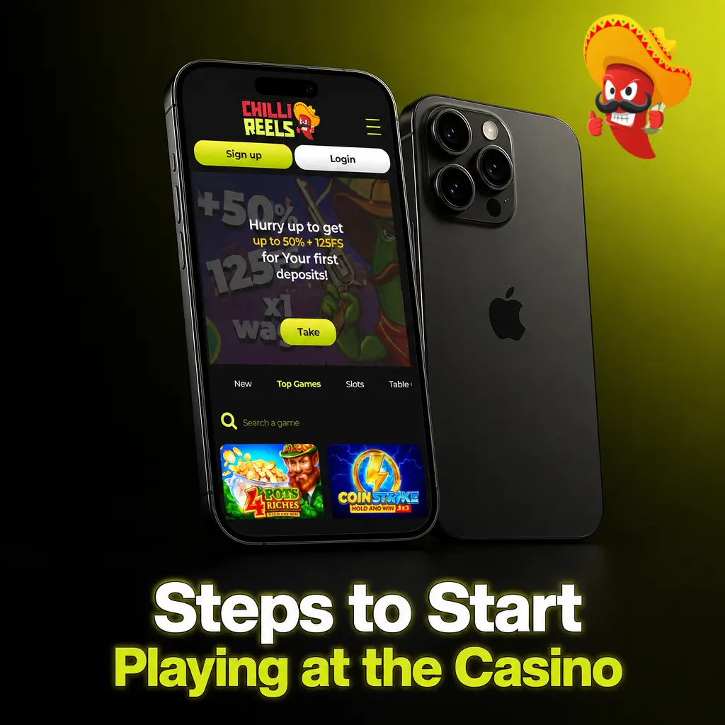 Step-by-step guide to start playing at the casino: sign up, deposit £10+, claim bonus, browse games, and place bets.