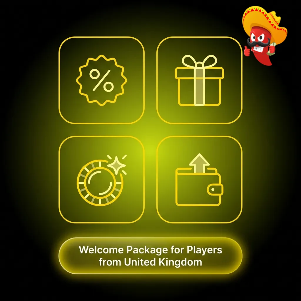 UK welcome package showing four deposit tiers with Book of Dead free spins and percentage bonuses up to £230 total.