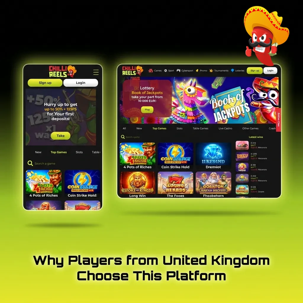 UK casino platform showing GBP payment options, mobile interface, and responsible gaming tools for British players
