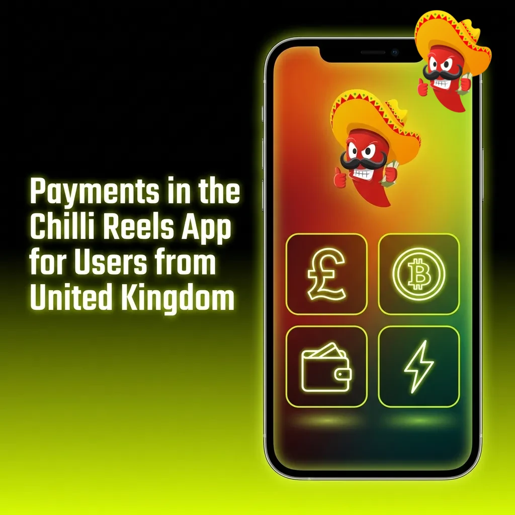 Chilli Reels app payment options for UK users including Visa, Mastercard, PayPal, Apple Pay, and other methods