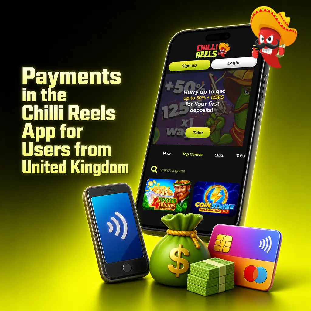 Chilli Reels app payment methods for UK users including Visa, Mastercard, PayPal, Apple Pay and bank transfer