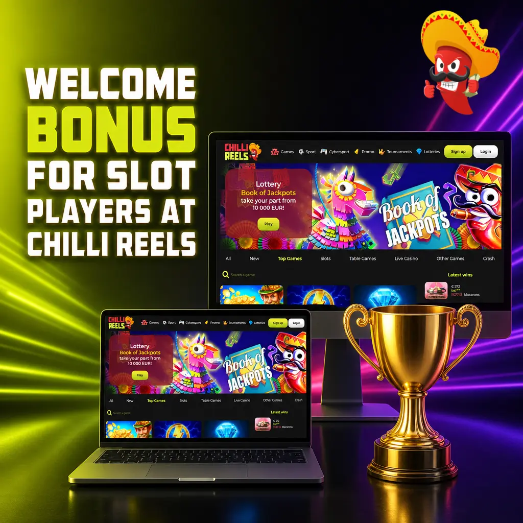 Chilli Reels welcome bonus offering free spins and percentage boosts for slot players on qualifying deposits